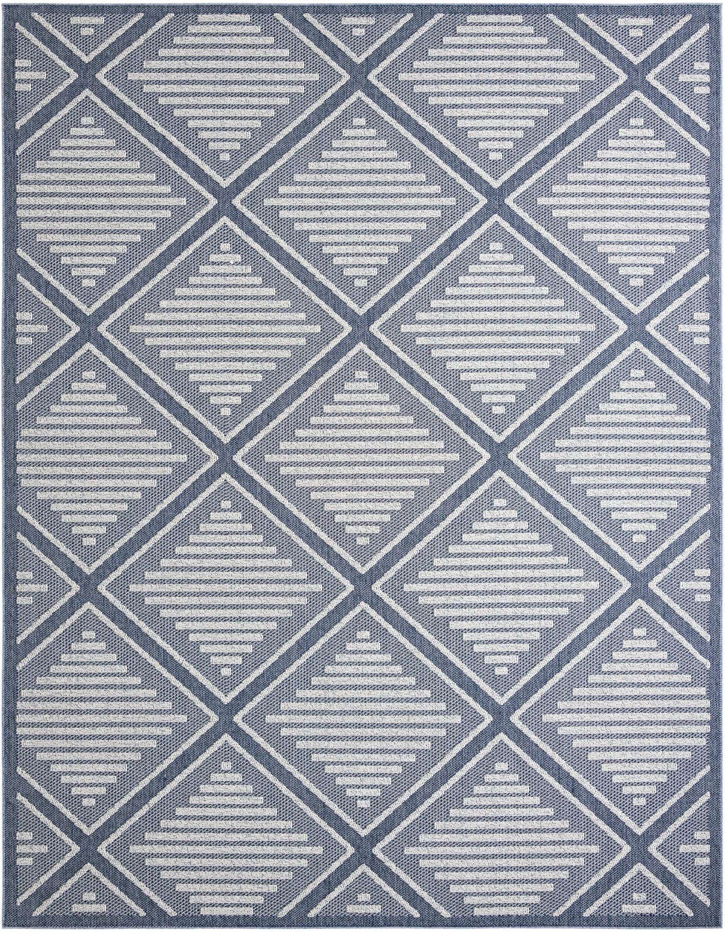 10' x 14' Easy-Clean Lattice Indoor / Outdoor Rug