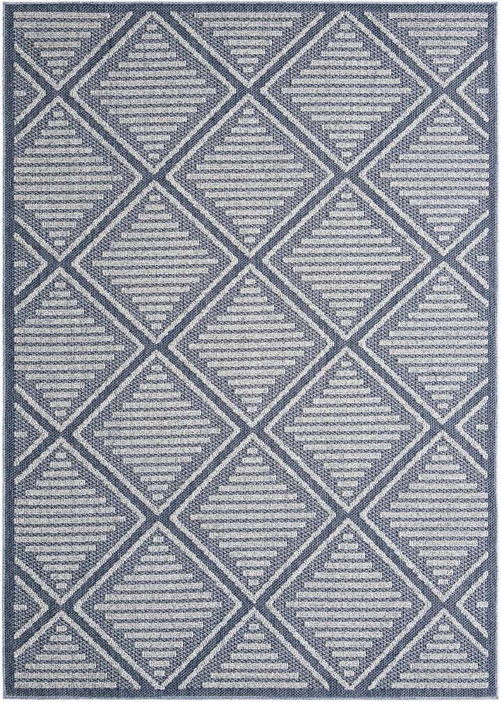6' 1 x 9' Easy-Clean Lattice Indoor / Outdoor Rug