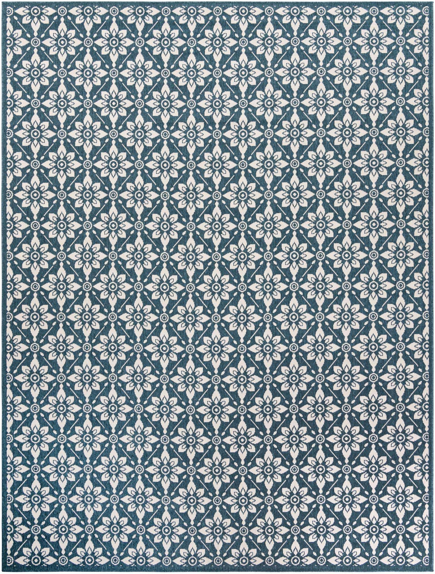 9' x 12' Easy-Clean Lattice Indoor / Outdoor Rug