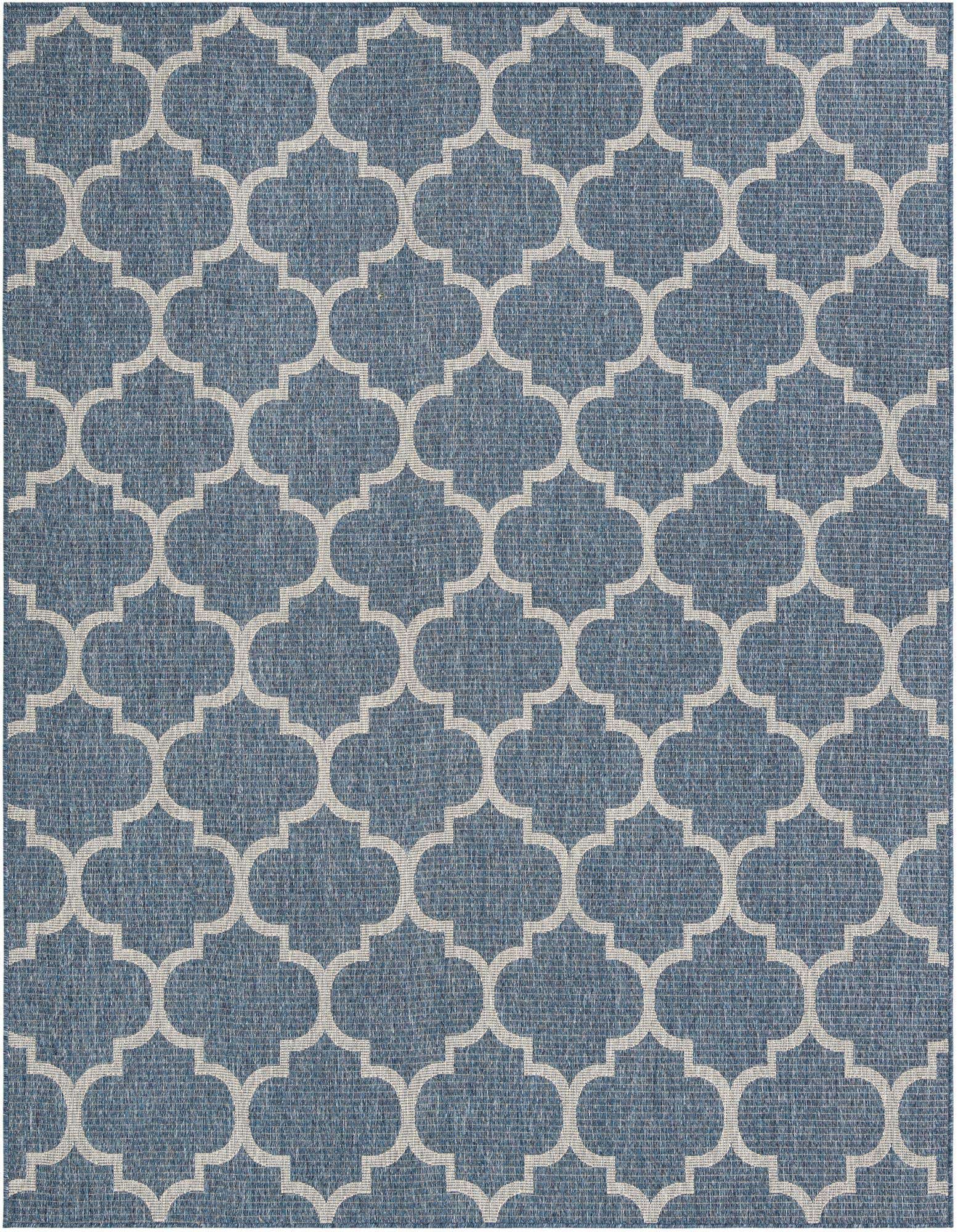 7' 10 x 10' Easy-Clean Lattice Indoor / Outdoor Rug