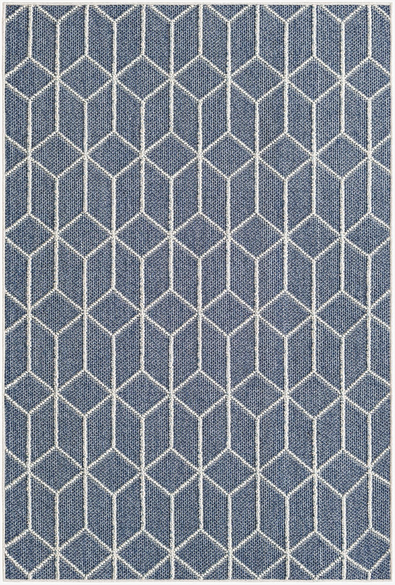 4' 1 x 6' 1 Washable Lattice Indoor / Outdoor Rug