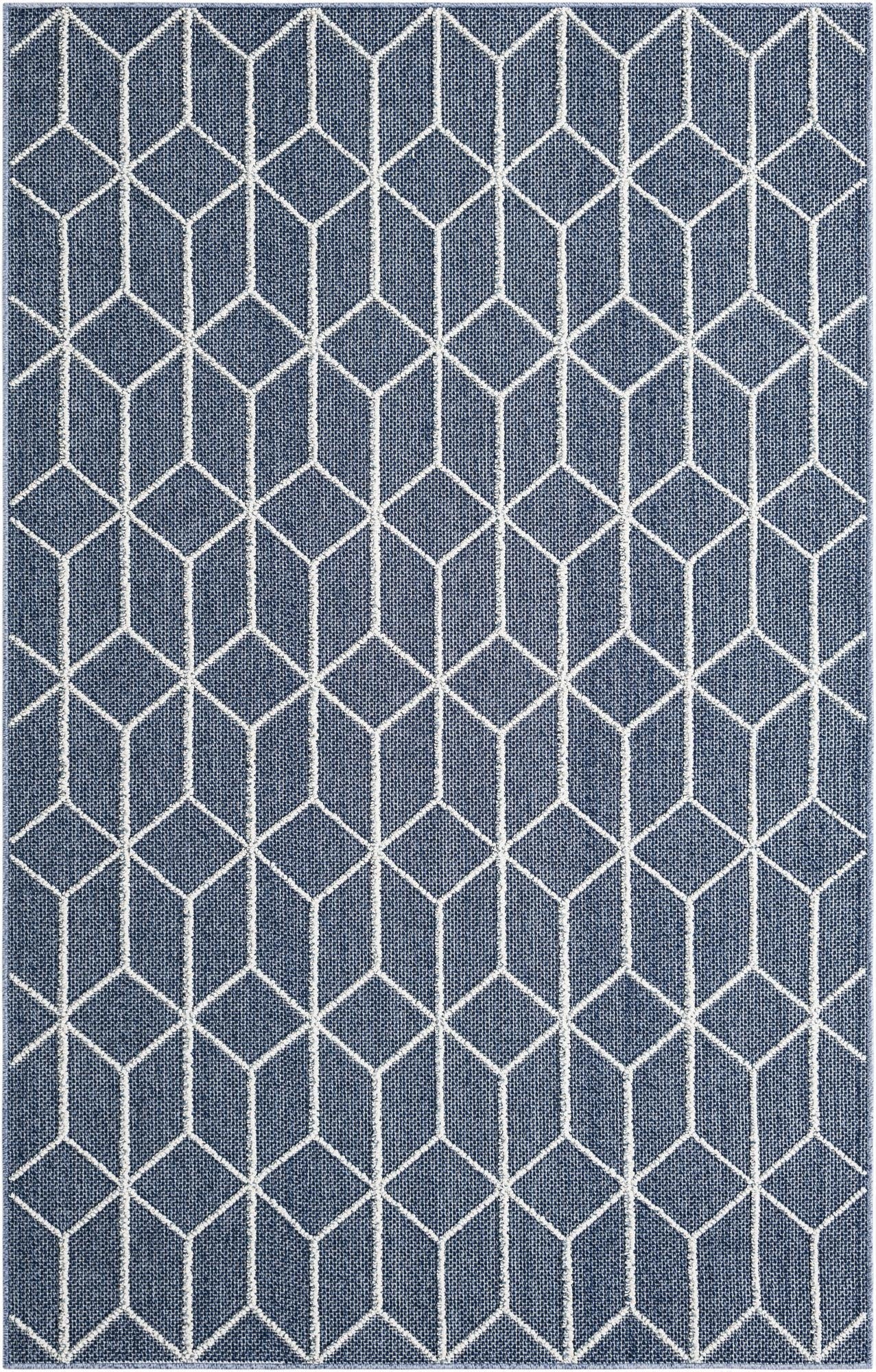 5' 3 x 8' Washable Lattice Indoor / Outdoor Rug
