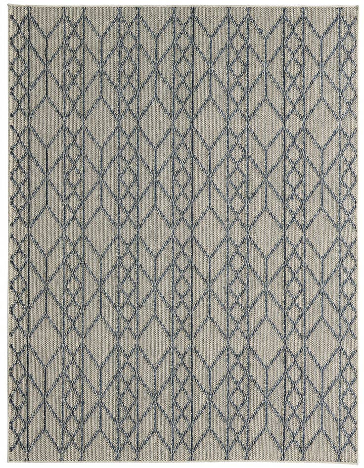 Detail image of 5' 3 x 7' 6 Easy-Clean Modern Indoor / Outdoor Rug