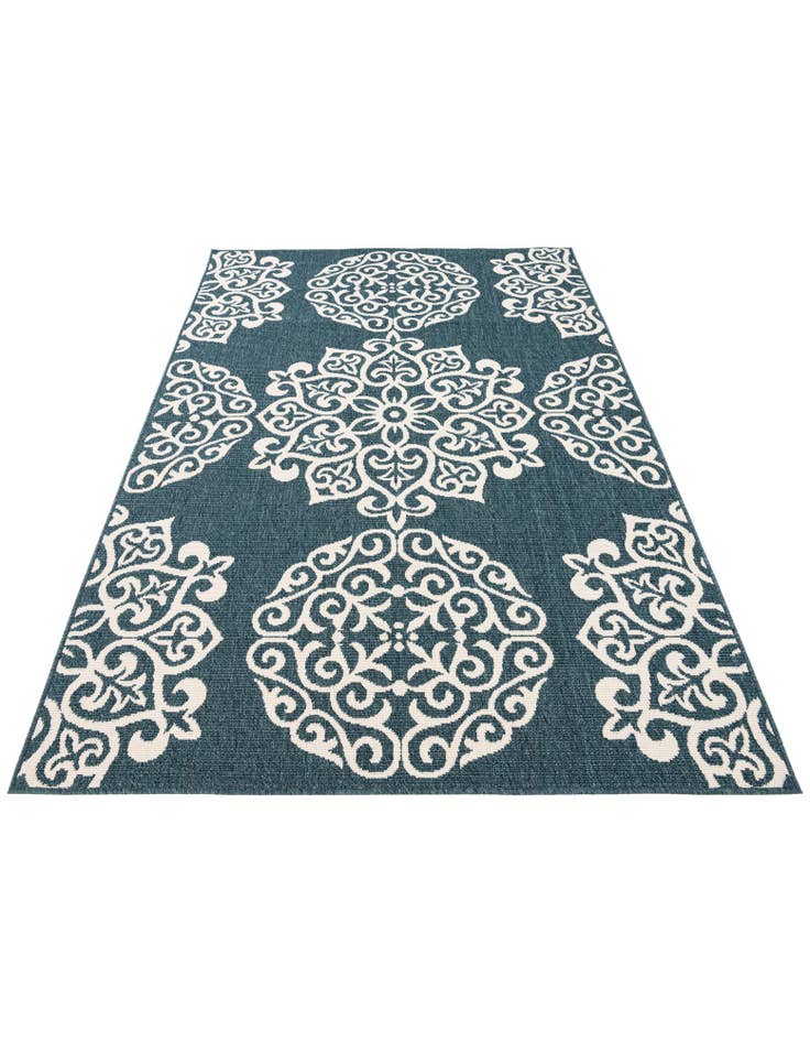 Detail image of 5' 3 x 7' 7  Washable Modern Indoor / Outdoor Rug