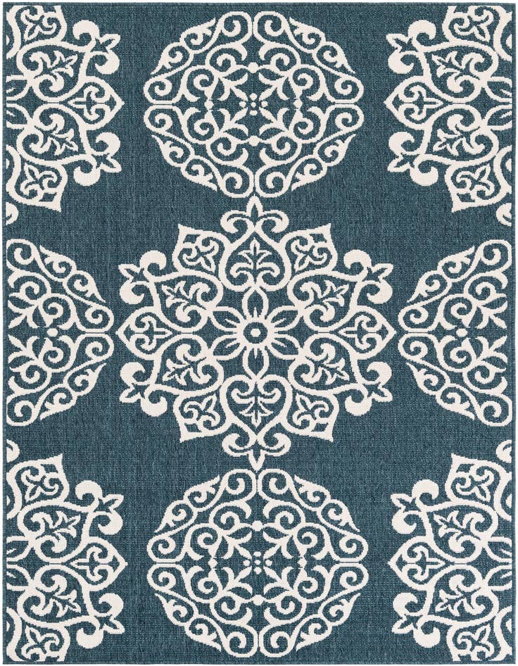 Detail image of 5' 3 x 7' 7 Easy-Clean Modern Indoor / Outdoor Rug