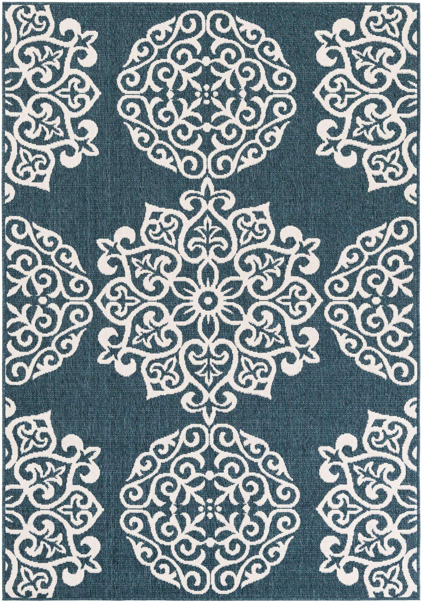 5' 3 x 7' 7 Easy-Clean Modern Indoor / Outdoor Rug