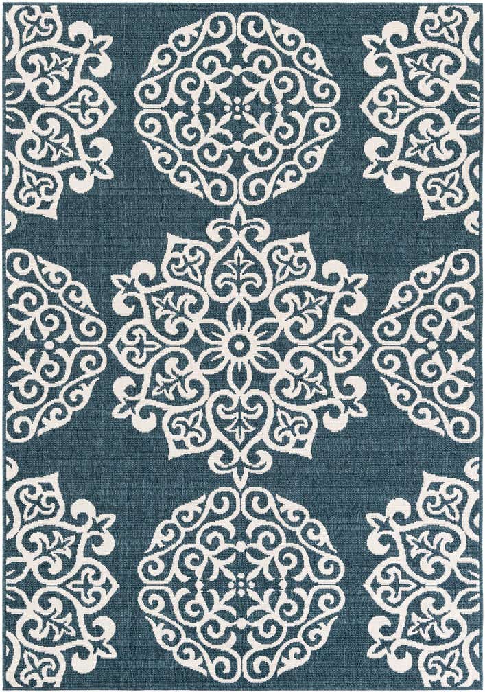 5' 3 x 7' 7 Easy-Clean Modern Indoor / Outdoor Rug