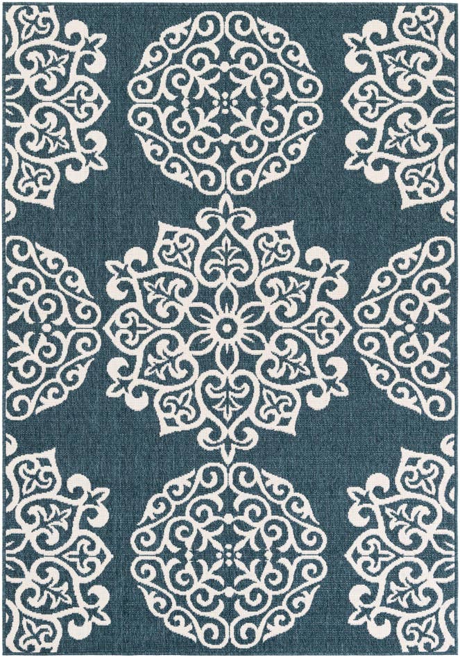 Detail image of 5' 3 x 7' 7 Easy-Clean Modern Indoor / Outdoor Rug