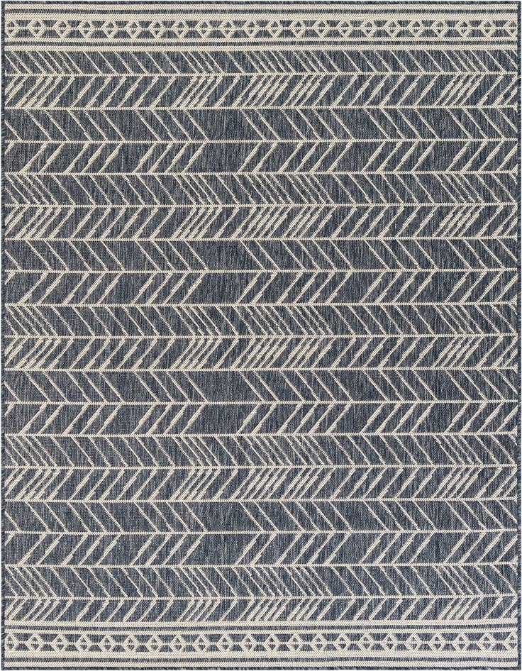 Detail image of 5' 3 x 7' 8 Easy-Clean Modern Indoor / Outdoor Rug