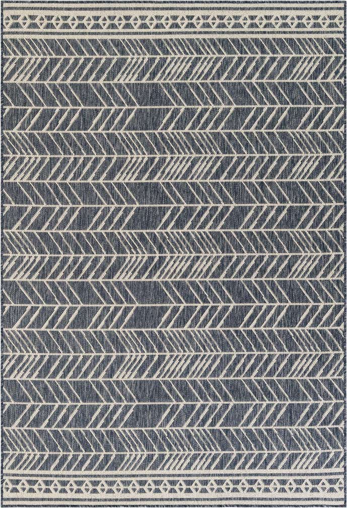 5' 3 x 7' 8 Easy-Clean Modern Indoor / Outdoor Rug