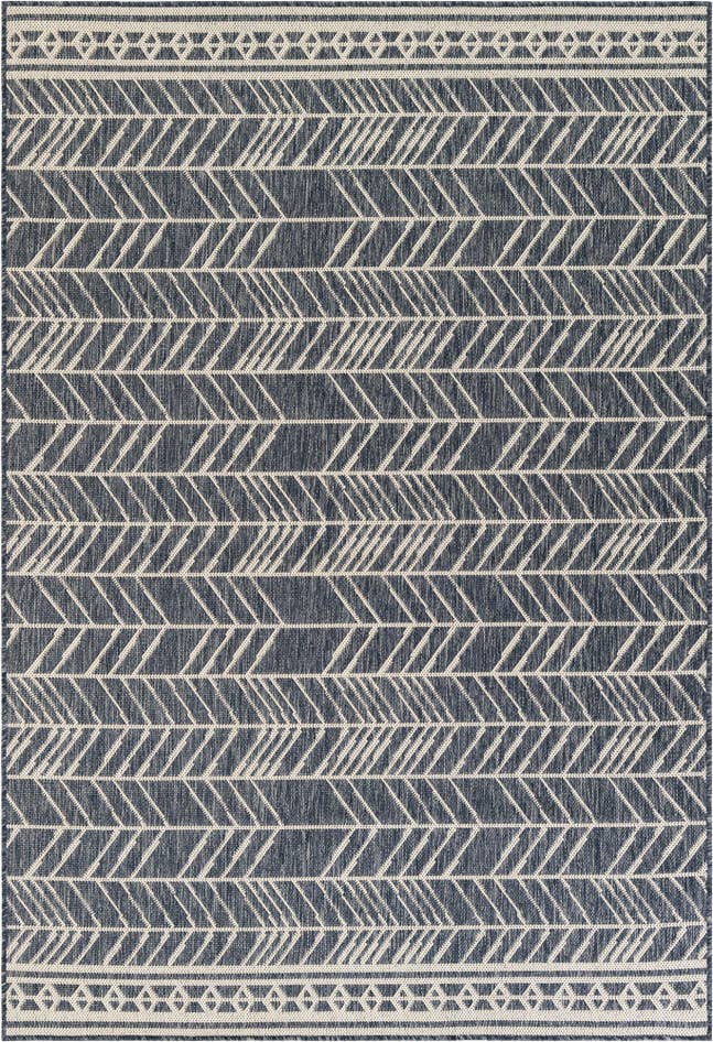 Detail image of 5' 3 x 7' 8 Easy-Clean Modern Indoor / Outdoor Rug