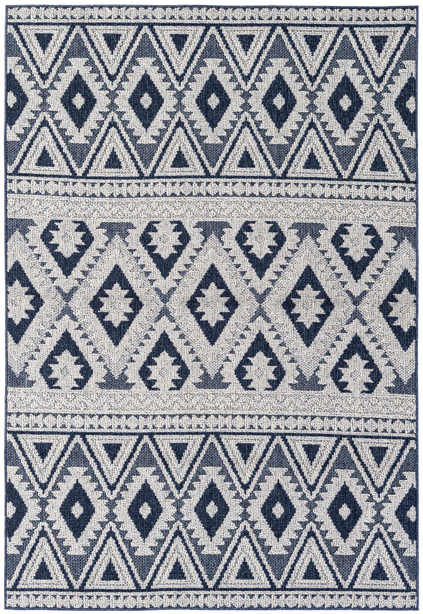 5' 3 x 7' 8 Easy-Clean Modern Indoor / Outdoor Rug