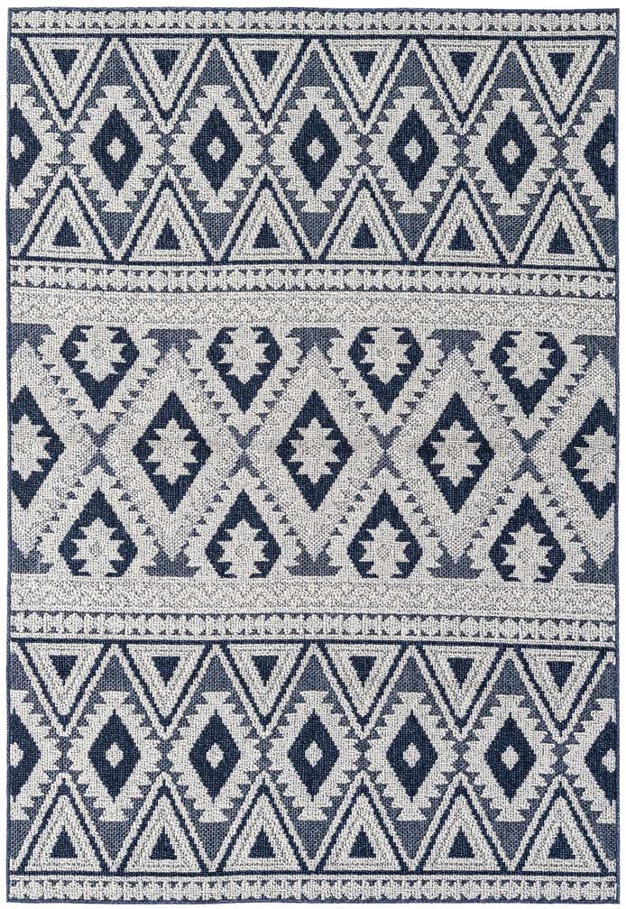 5' 3 x 7' 8 Easy-Clean Modern Indoor / Outdoor Rug