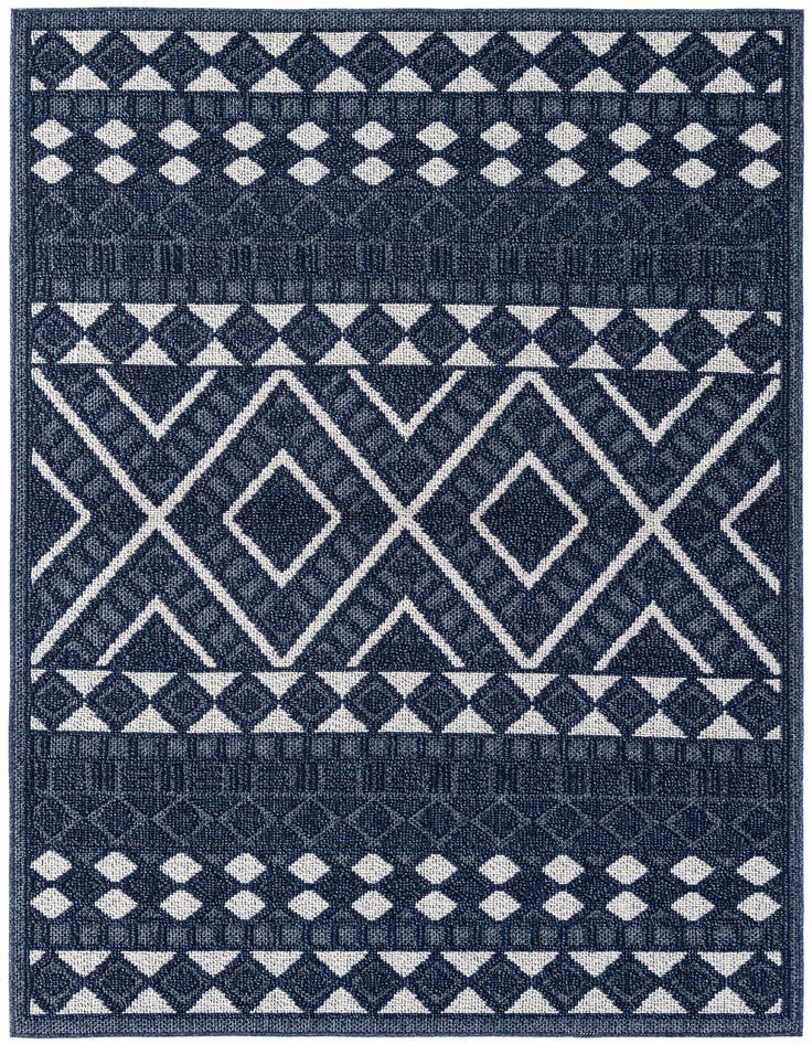 Detail image of 5' 3 x 7' 9 Easy-Clean Modern Indoor / Outdoor Rug