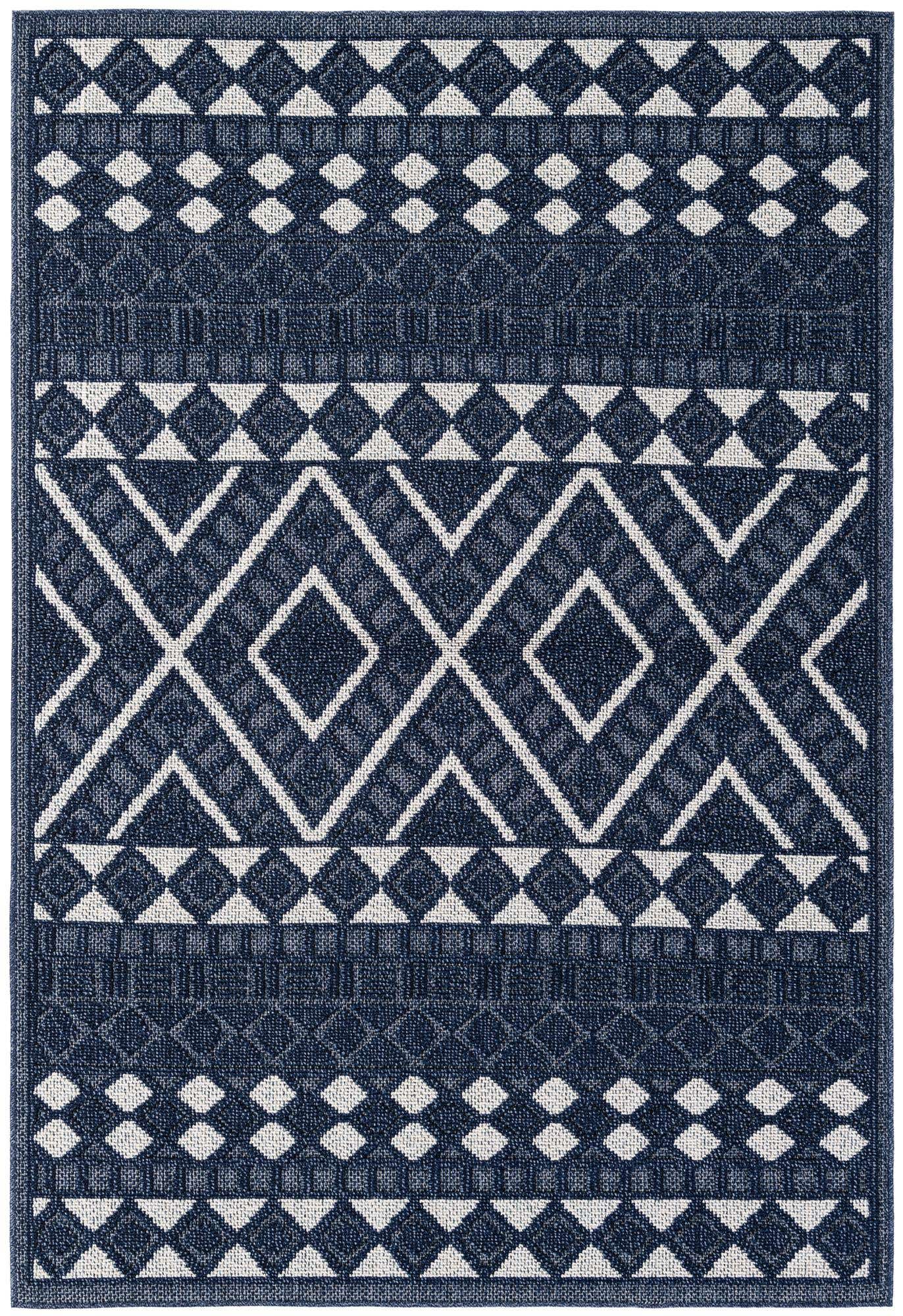 5' 3 x 7' 9 Easy-Clean Modern Indoor / Outdoor Rug