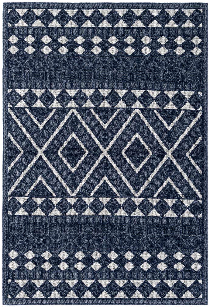 5' 3 x 7' 9 Easy-Clean Modern Indoor / Outdoor Rug