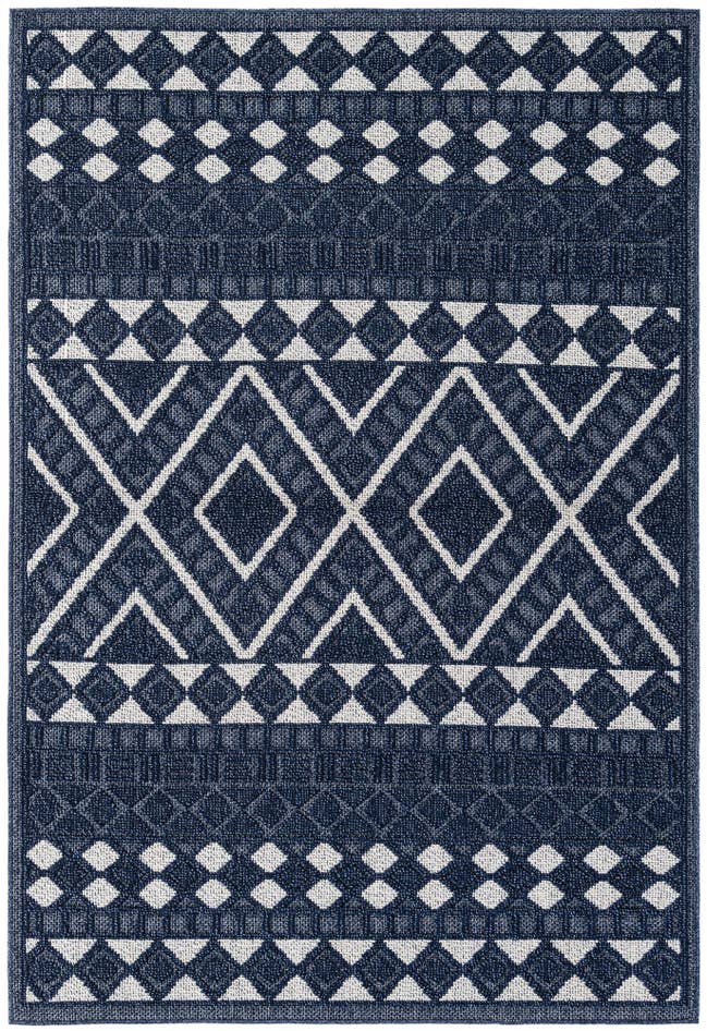 Detail image of 5' 3 x 7' 9 Easy-Clean Modern Indoor / Outdoor Rug