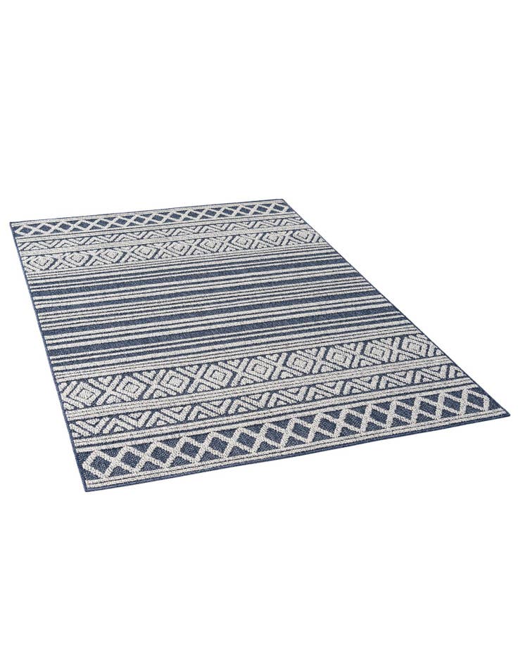 Detail image of 5' 3 x 7' 8 Easy-Clean Modern Indoor / Outdoor Rug