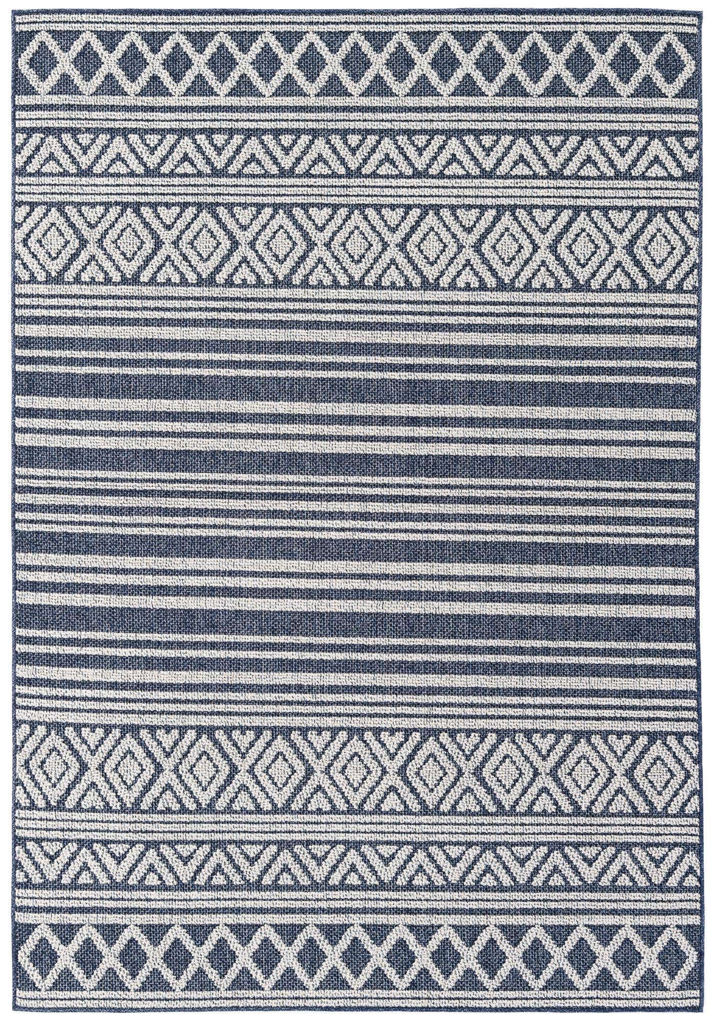 5' 3 x 7' 8 Easy-Clean Modern Indoor / Outdoor Rug