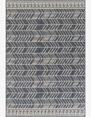 5' 3 x 7' 8 Easy-Clean Modern Indoor / Outdoor Rug