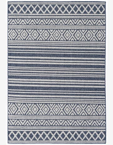 5' 3 x 7' 8 Easy-Clean Modern Indoor / Outdoor Rug