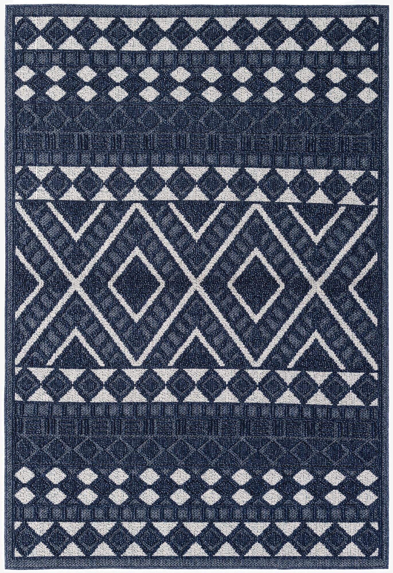5' 3 x 7' 9  Washable Modern Indoor / Outdoor Rug