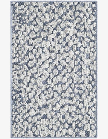 Navy Blue Easy-Clean Safari Indoor / Outdoor Rug