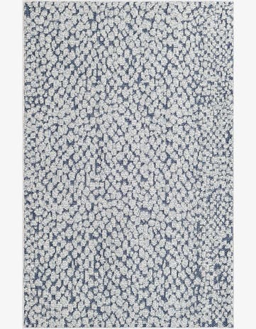 Navy Blue Easy-Clean Safari Indoor / Outdoor Rug