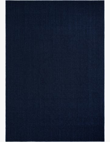 Navy Blue Easy-Clean Solid Indoor / Outdoor Rug