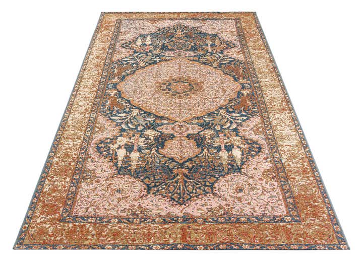 5' 3 x 7' 8 Easy-Clean Traditional Indoor / Outdoor Rug