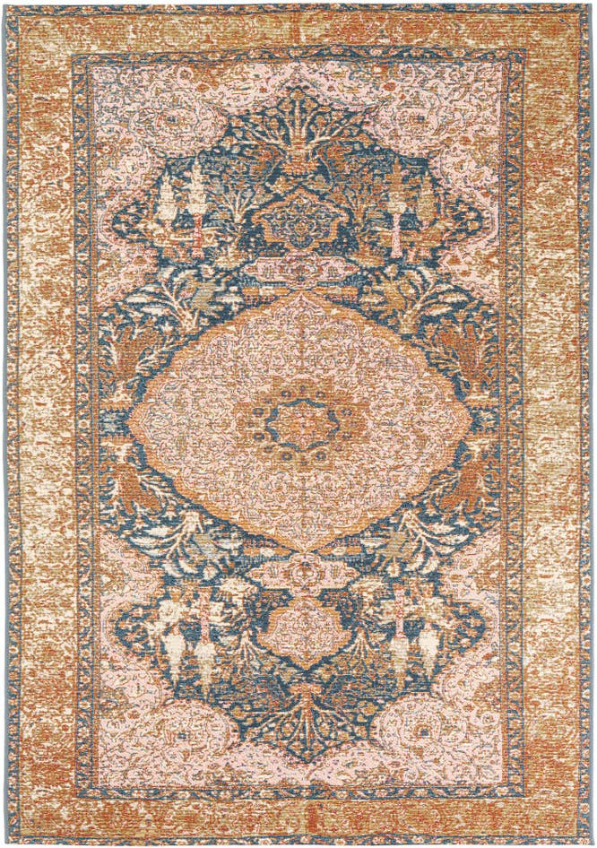 Detail image of 5' 3 x 7' 8 Easy-Clean Traditional Indoor / Outdoor Rug