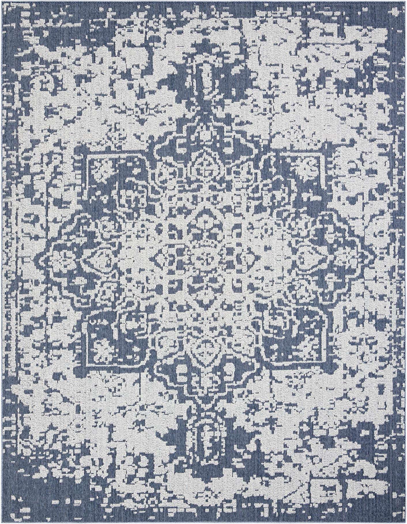 10' x 14' 1 Easy-Clean Traditional Indoor / Outdoor Rug
