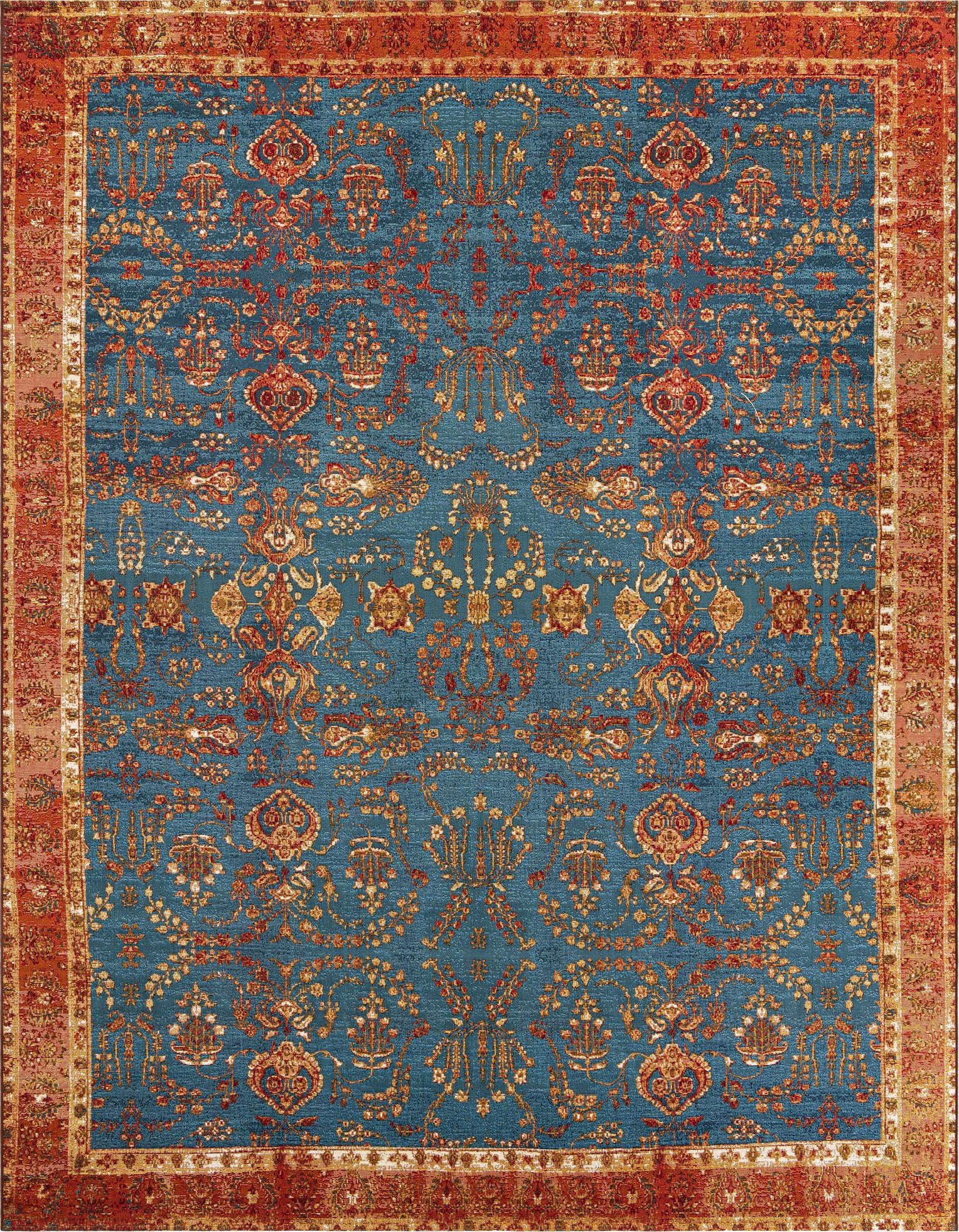 10' x 13' Easy-Clean Traditional Indoor / Outdoor Rug