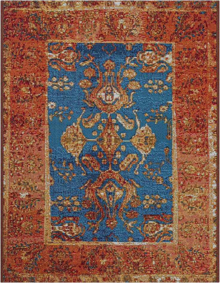 Detail image of 2' x 3' Easy-Clean Traditional Indoor / Outdoor Rug
