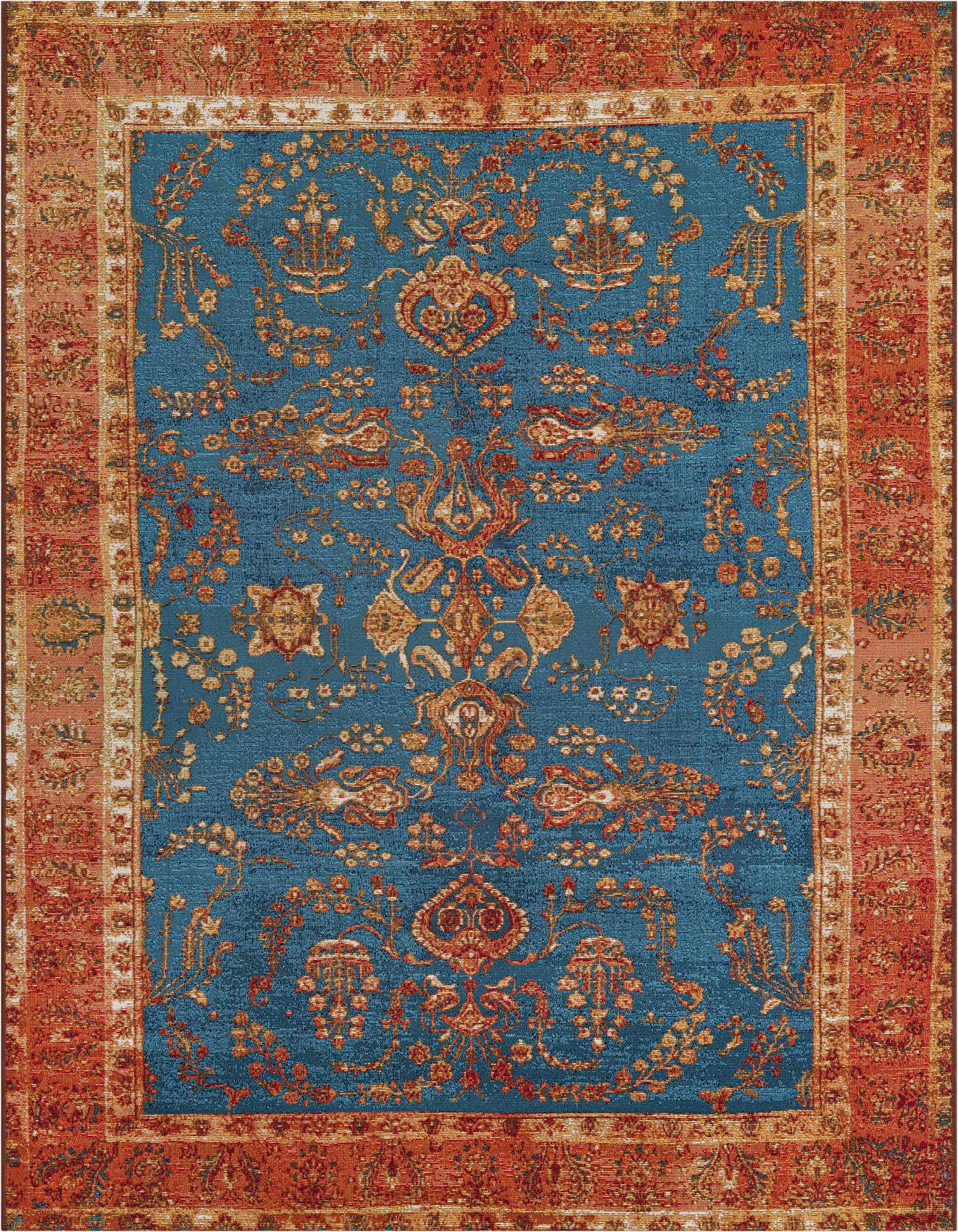 5' 3 x 8' Easy-Clean Traditional Indoor / Outdoor Rug