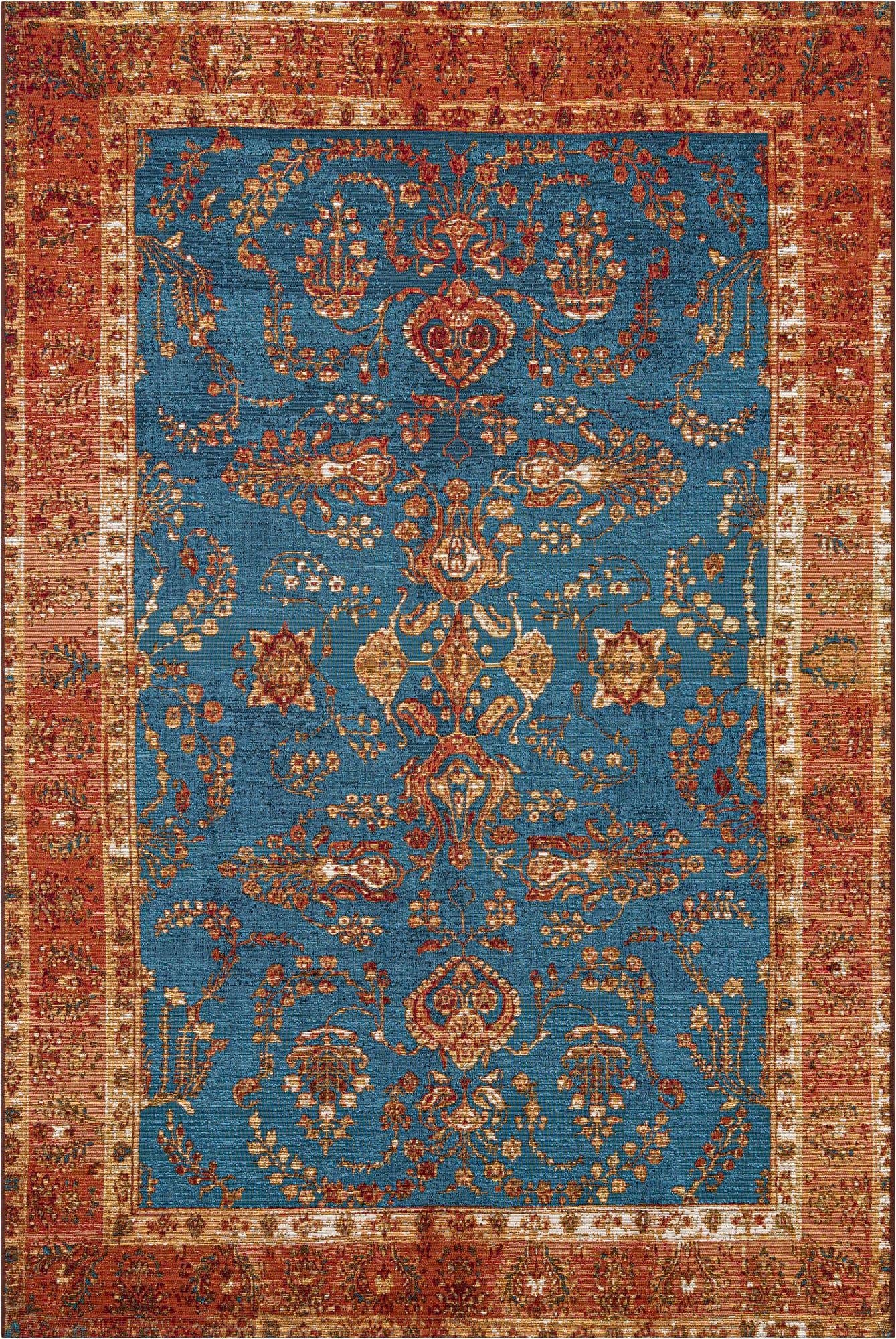 6' x 9' Easy-Clean Traditional Indoor / Outdoor Rug