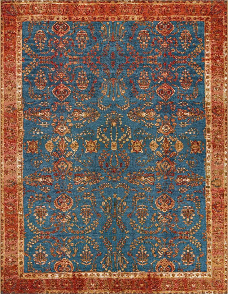 Detail image of 7' 10 x 10' Easy-Clean Traditional Indoor / Outdoor Rug