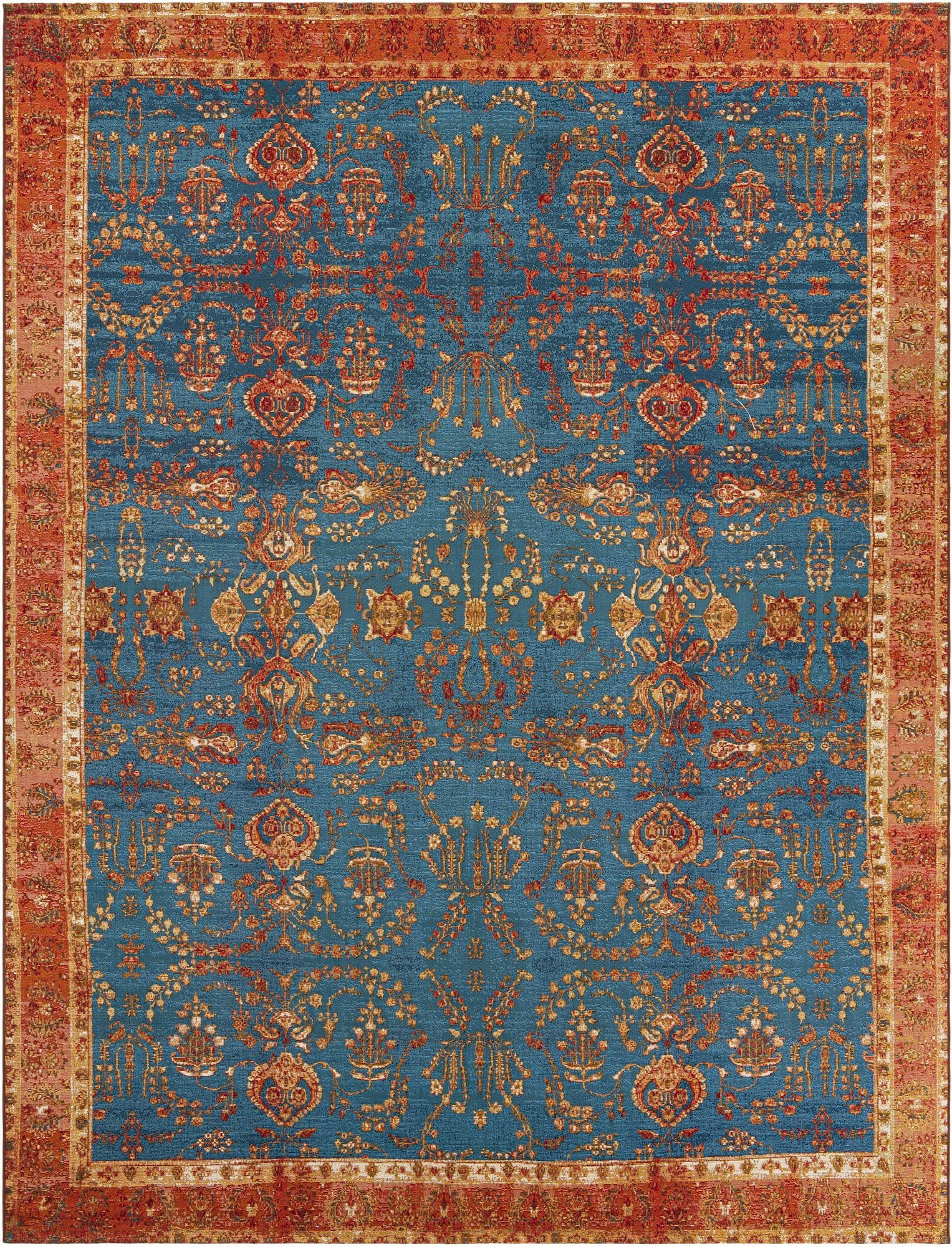 Primary image 10' x 13'  Washable Traditional Indoor / Outdoor Rug
