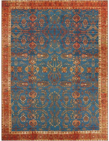 10' x 13' Easy-Clean Traditional Indoor / Outdoor Rug