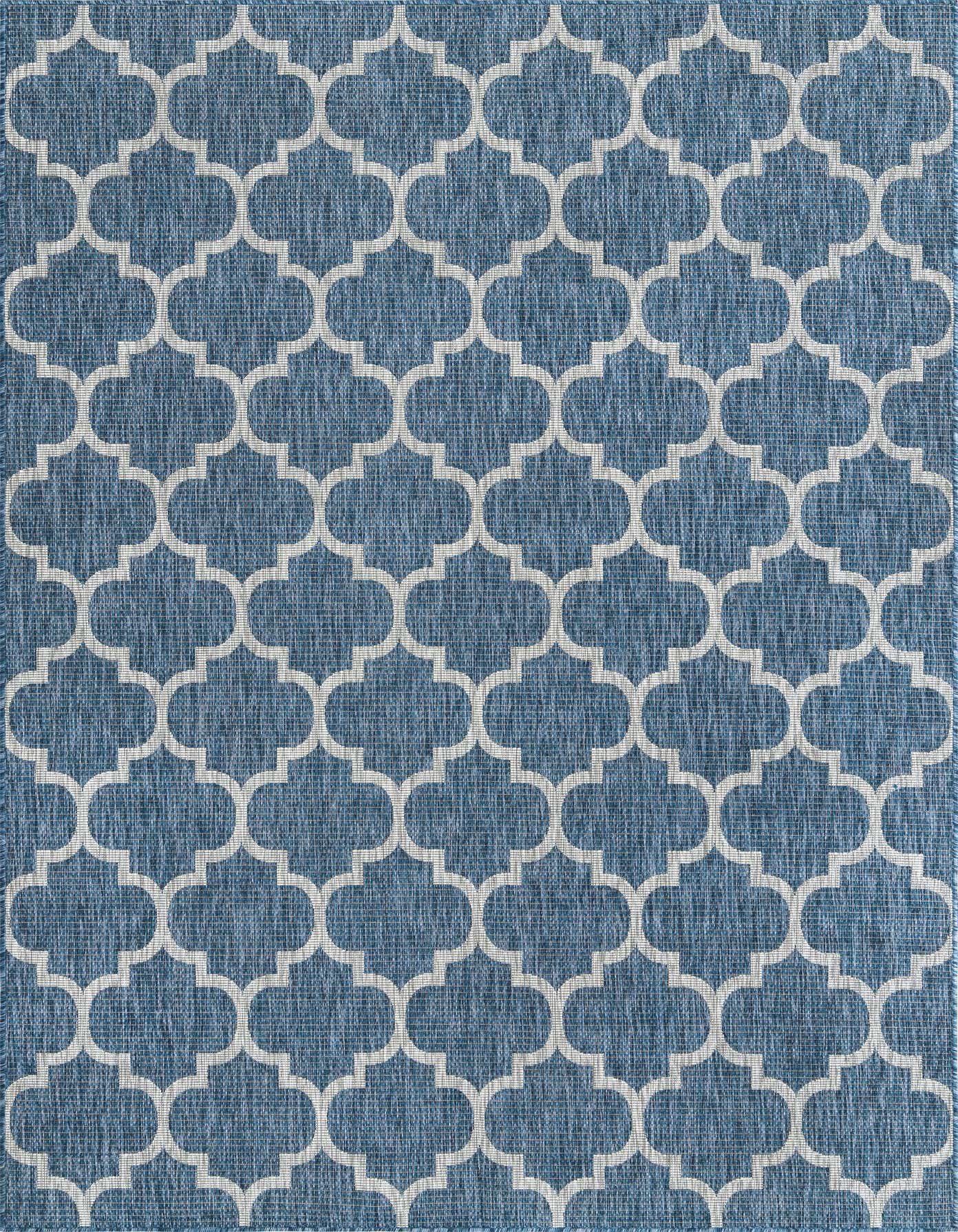 7' 10 x 11' Easy-Clean Trellis Indoor / Outdoor Rug