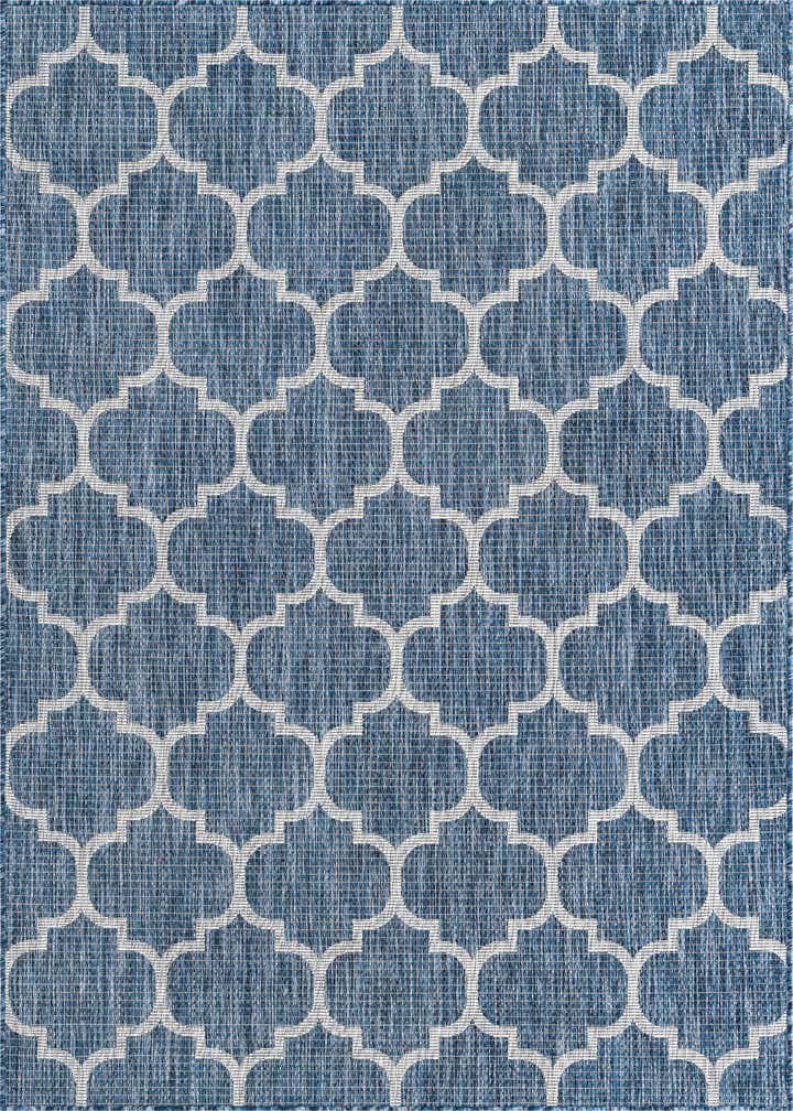 5' 3 x 8' Easy-Clean Trellis Indoor / Outdoor Rug