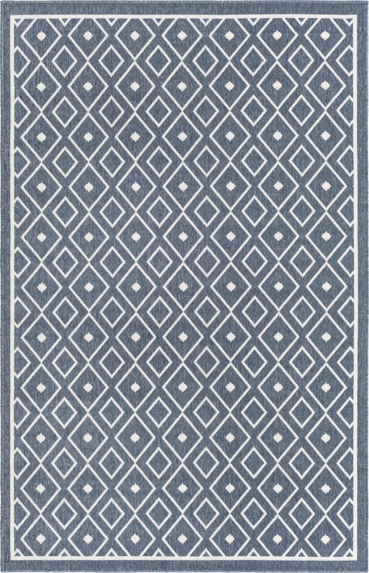 5' 3 x 8' Easy-Clean Trellis Indoor / Outdoor Rug