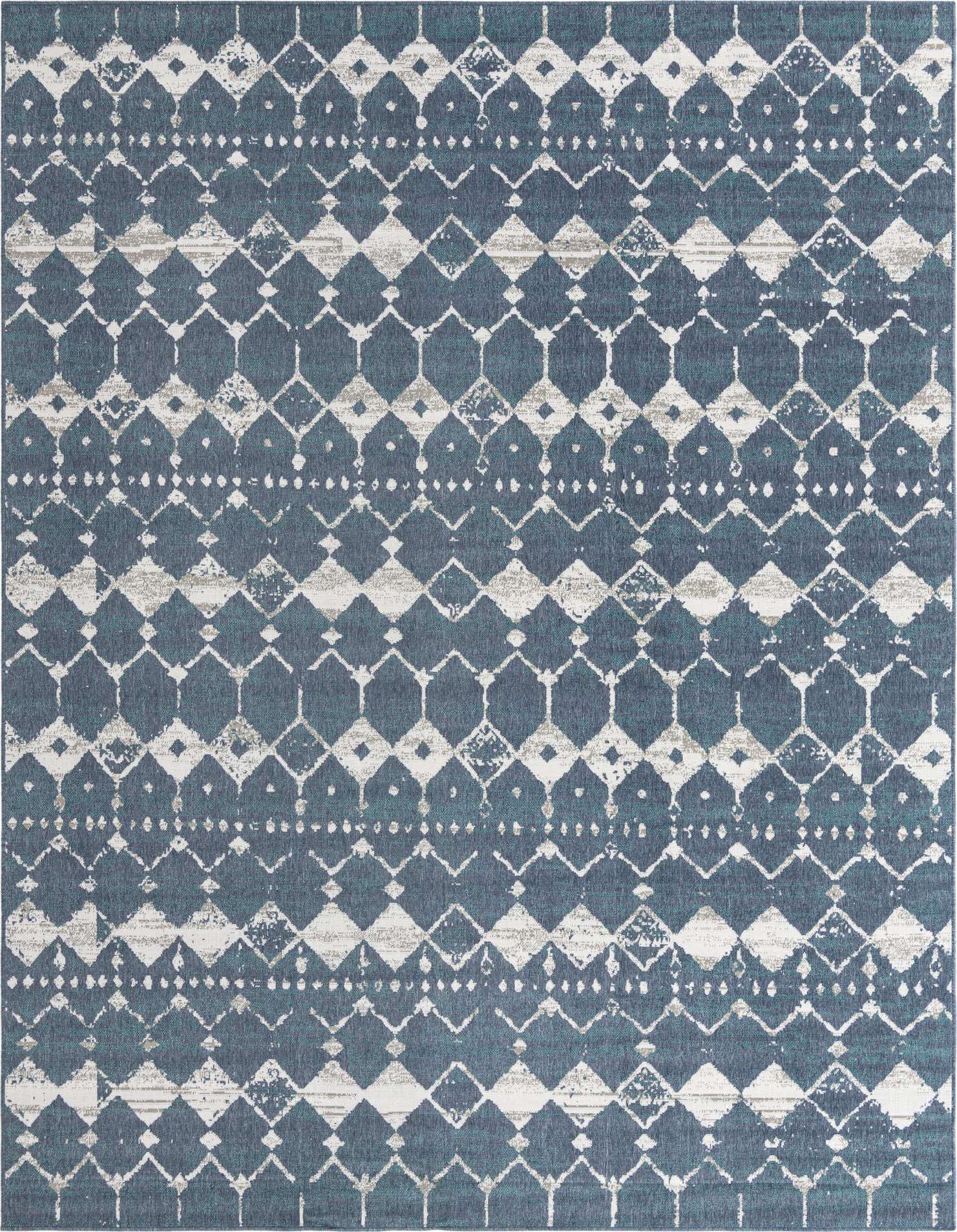 9' x 12' Easy-Clean Trellis Indoor / Outdoor Rug