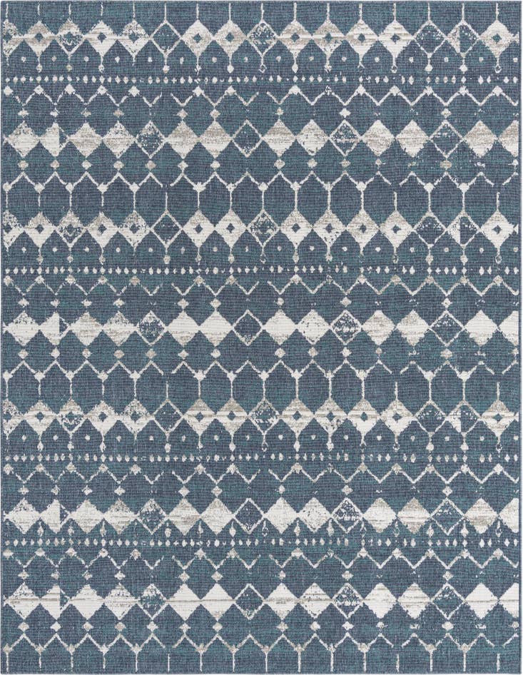 Detail image of 7' 10 x 10' Easy-Clean Trellis Indoor / Outdoor Rug