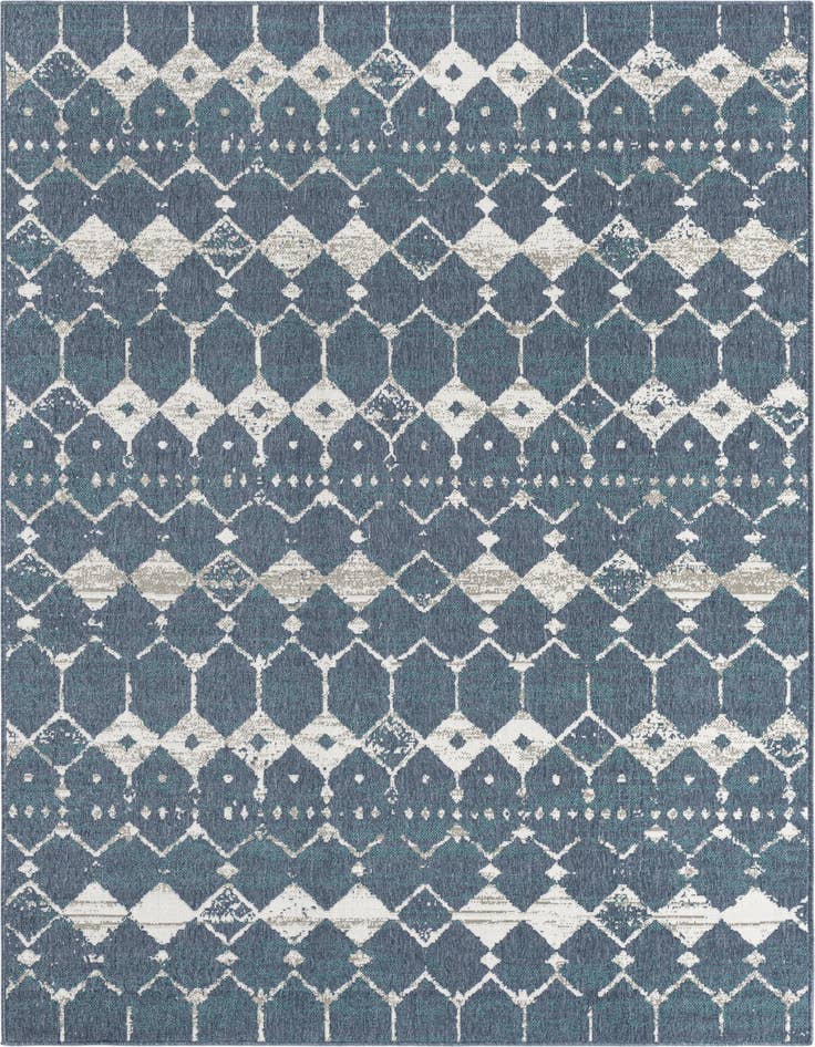 Detail image of 6' x 9' Easy-Clean Trellis Indoor / Outdoor Rug