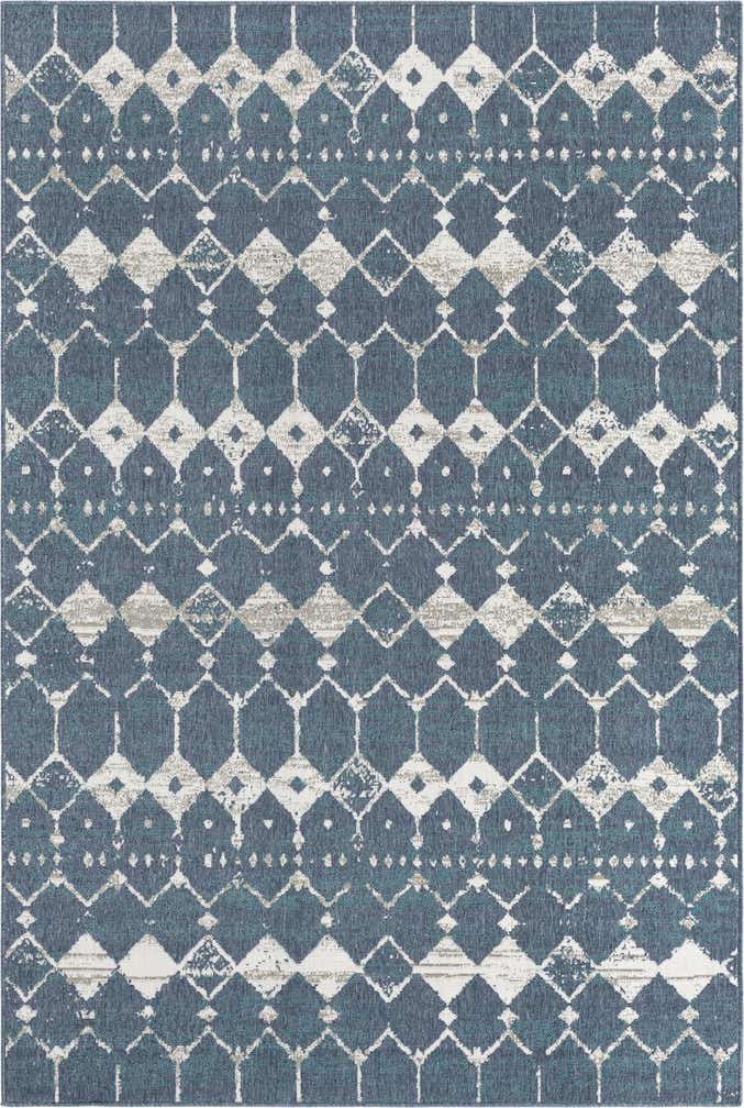 6' x 9' Easy-Clean Trellis Indoor / Outdoor Rug