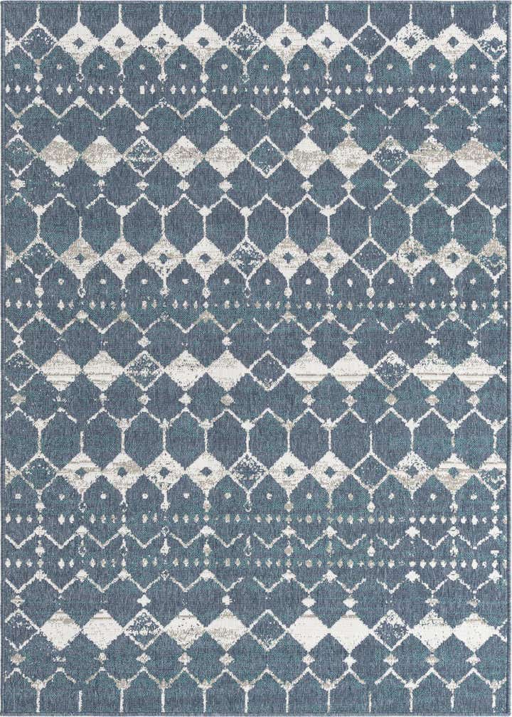 5' 3 x 8' Easy-Clean Trellis Indoor / Outdoor Rug
