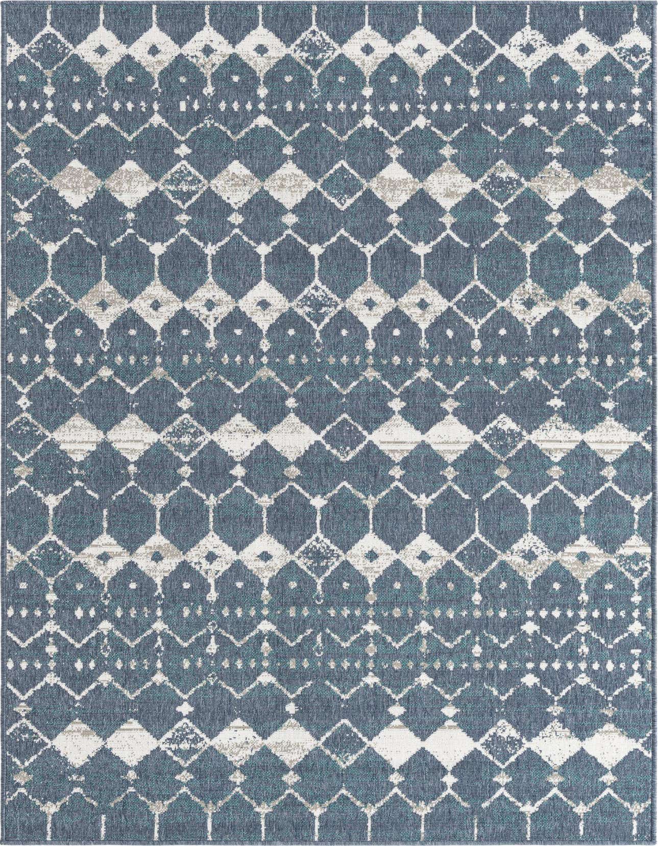 5' 3 x 8' Easy-Clean Trellis Indoor / Outdoor Rug