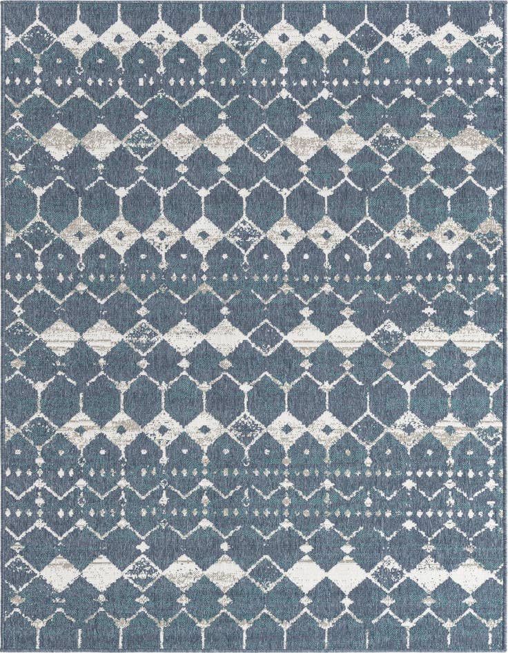 Detail image of 5' 3 x 8' Easy-Clean Trellis Indoor / Outdoor Rug