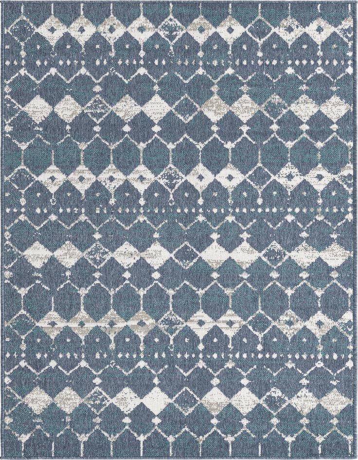 Detail image of 4' x 6' Easy-Clean Trellis Indoor / Outdoor Rug